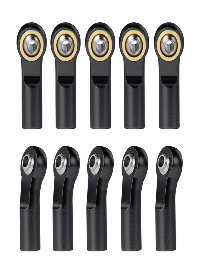 QUE-T 10pcs M3 Link Tie Rod End Metal Ball Joint Head for 1/10 RC Crawler Car Boat (Black) - Image 1